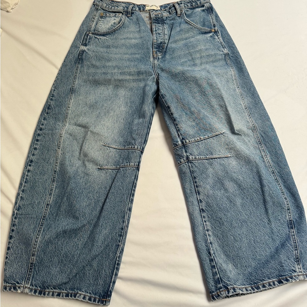 We the Free Good Luck Mid Rise Barrel Jeans